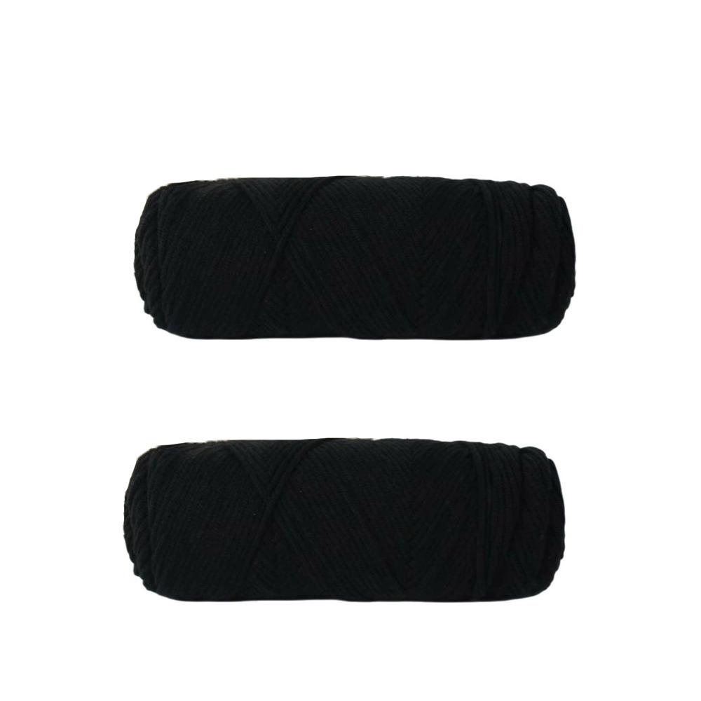 

Thread 8-Strand Cotton Yarn Skin-Friendly Solid Color Crochet Yarn Acrylic Yarn Super Soft Knitting Yarn for Blankets чёрный