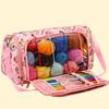 Crochet Bag Knitting Bag Crochet Craft Project Bag Travel Yarn Organizers Bag for Crocheting Pattern Yarn Hook Needle