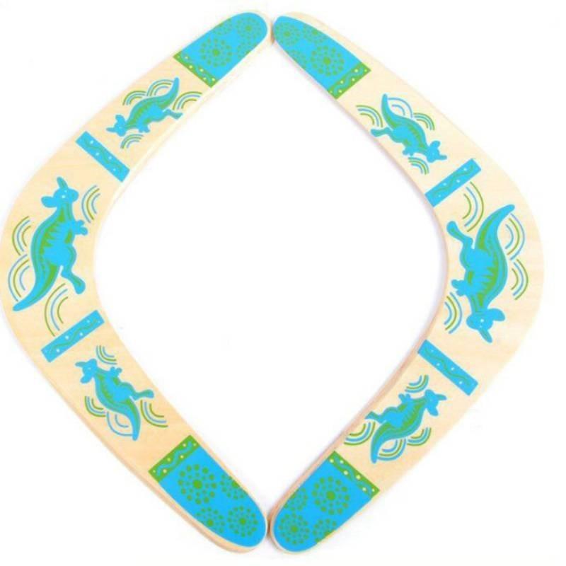 Children's Wooden Boomerang Flying Disc Toy Outdoor Sports V-shaped Boomerang Factory Direct Supply