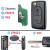 ASK FSK For Citroen C2 C3 C4 C5 C6 Xsara Berlingo For Peugeot 207 307 308 407 607 807 HU83 VA2 CE0536 CE0523 Flip Remote Car Key