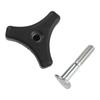 ABS Plastic Lawn Mower Bolt Handle Knob Zinc-plated Iron