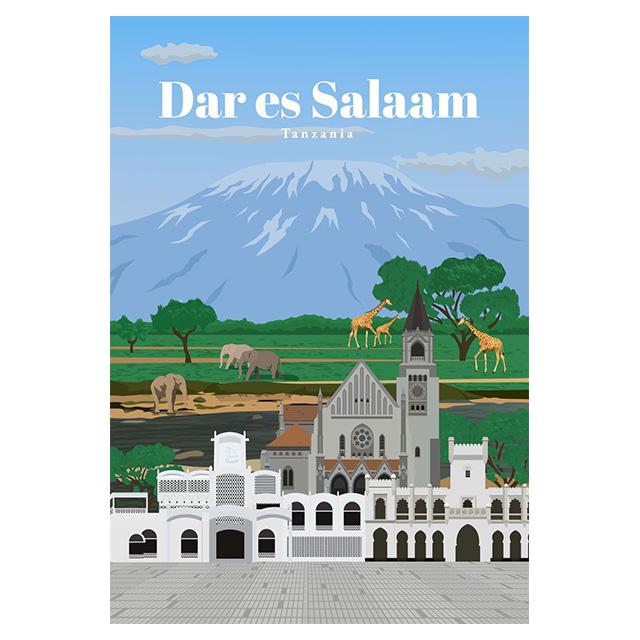 Abstrakte Cartoon Stadt Reise Drucke Poster Leinwand Malerei Hd Modern Wandkunst Bilder Für Wohnzimmer Schlafzimmer Heimdekoration