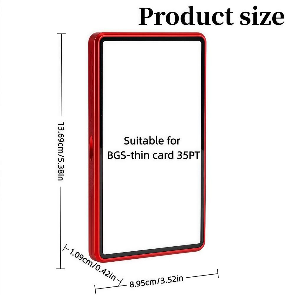 Aluminium Frame BGS 35PT Graded Cards Protector Transparent Double-sided Glass Card Protective Case Durable UV Protection