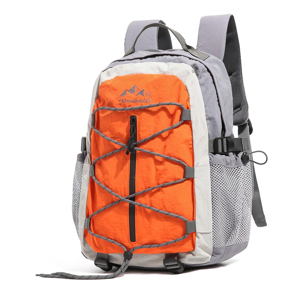 Schoolbag taro purple fog ash series niche nylon mountaineering backpack college student couple outdoor outing camping backpack