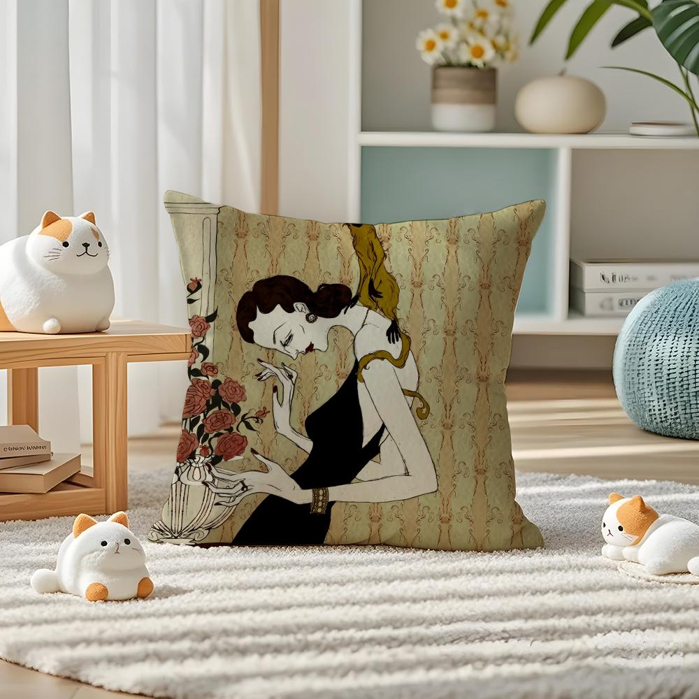 Strange Stories Pillow Case Silky Elegant Comfort Sofa Bed Invisible Zipper