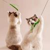 Pet Cat Toy Stick Cat Teaser Stick Indoor Cat Toy Replaceable Feather Head Feather Rod Cat Paly Toys