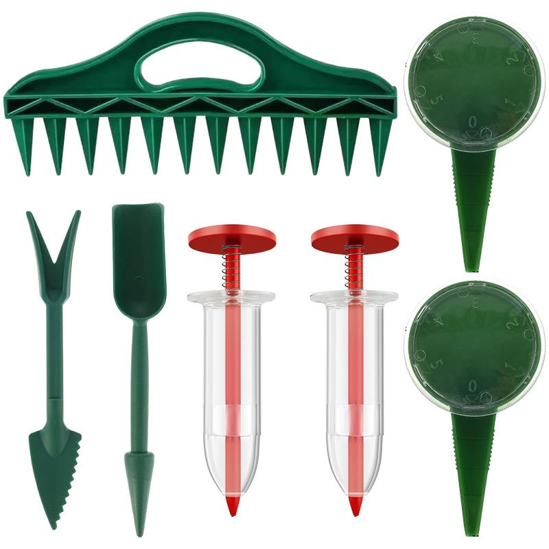 12-Hole Seed Spacer and Seeder Tool Durable Plastic Hand Dibbler Fast Seeding Digger Gardening Efficient Seeding Tool