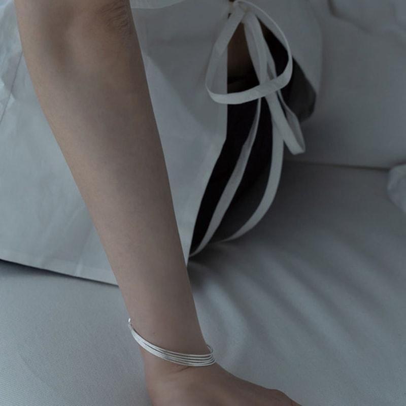 Youngglow Silver925 Layerd 5 Line Bracelet