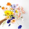 Stem Elegant Realistic Artificial Papaver Rhoeas Silk Plants Fake Poppies Flowers Faux Bouquet