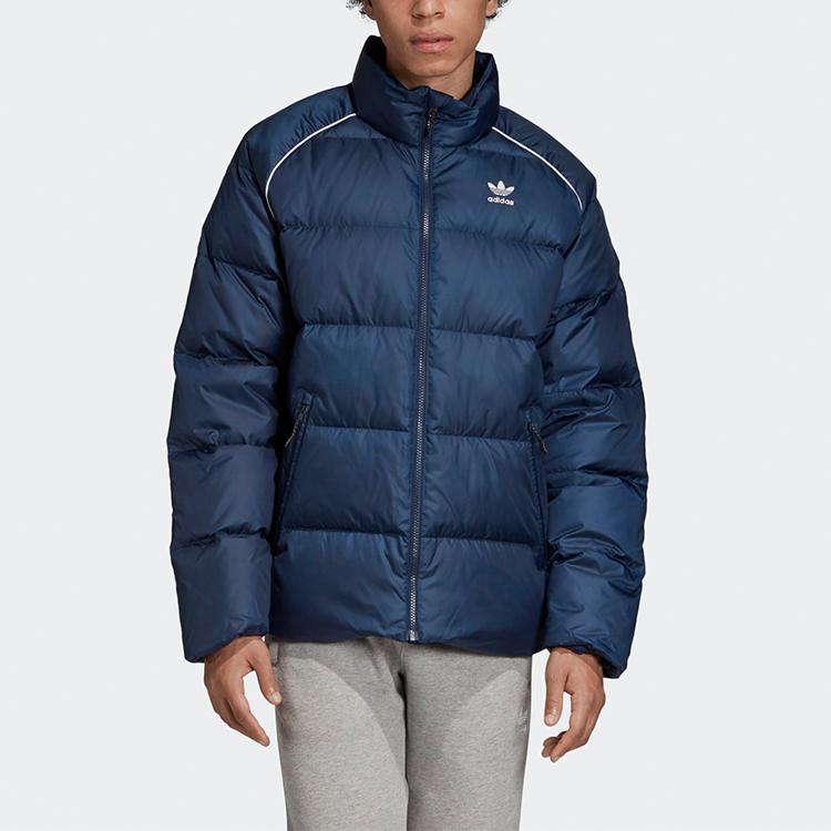 Adidas Originals Adicol Jacket 1 Warm Solid Color Down Jacket With Stand-Up Collar Men Jackets College-Navy-Blue ED5838