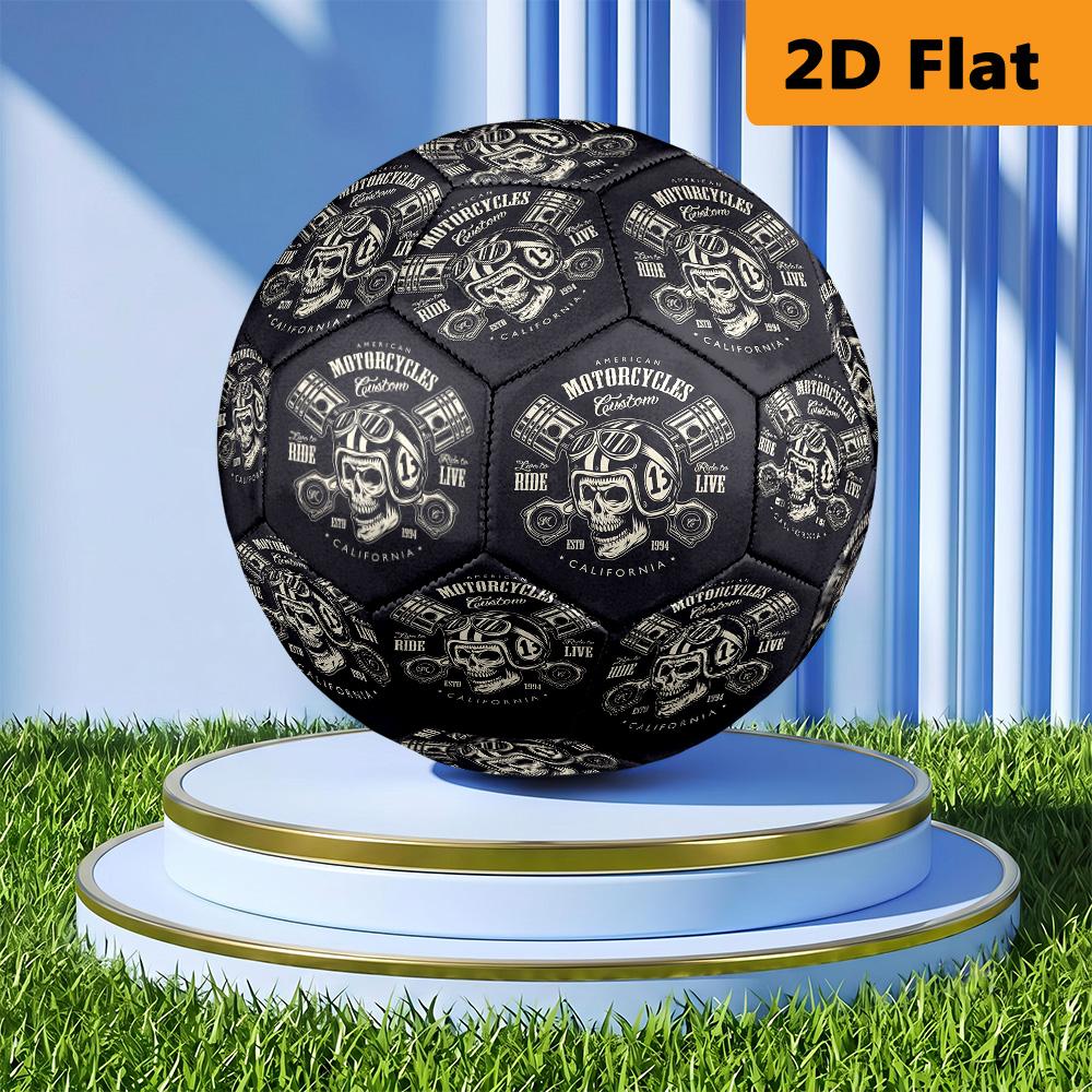 Custom Motorcycle Skull Design Soccer Ball Suitable for Both Training and Competition Very Elastic High Elasticity Wear-resistant and Slip-resistant