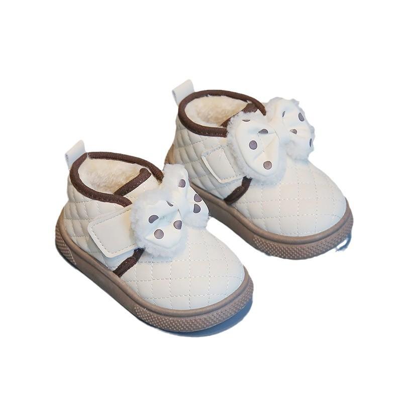 Winter Cotton Shoes Toddler Shoes Soft Sole Small Sole Shoes Princess Wind Velvet Thickened Waterproof Children's Shoes Baby Girl Shoes
