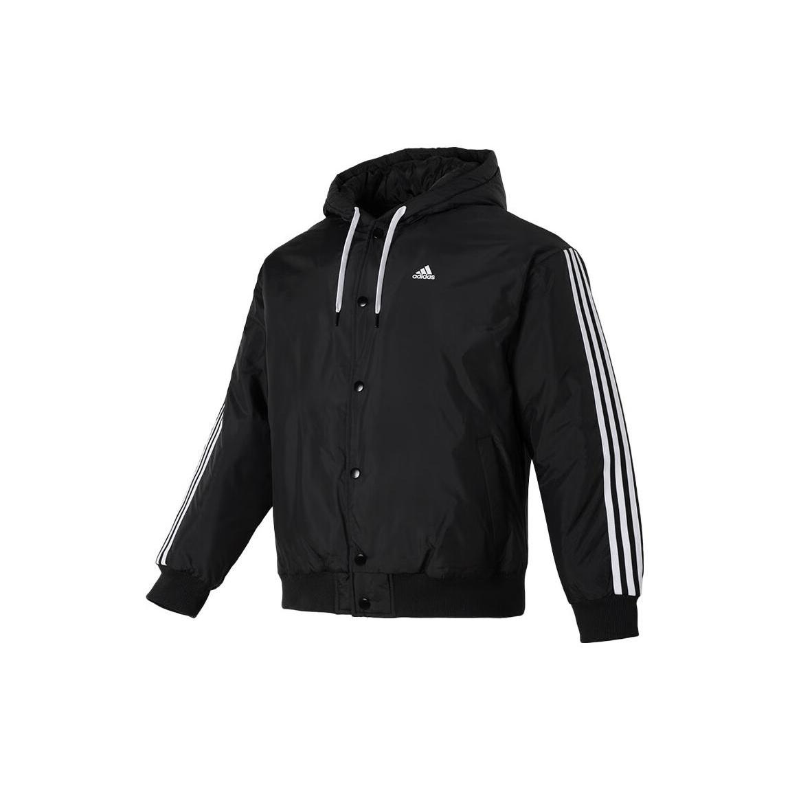 adidas Sport Casual Cotton Jacket  Black White  Men s IK7669 L