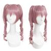 Cosplay Dark with Twin Tails and Perfect for Curly Party Use 2 Bonus Items Heat-resistant Wig, Brown, Bun, Hair, +