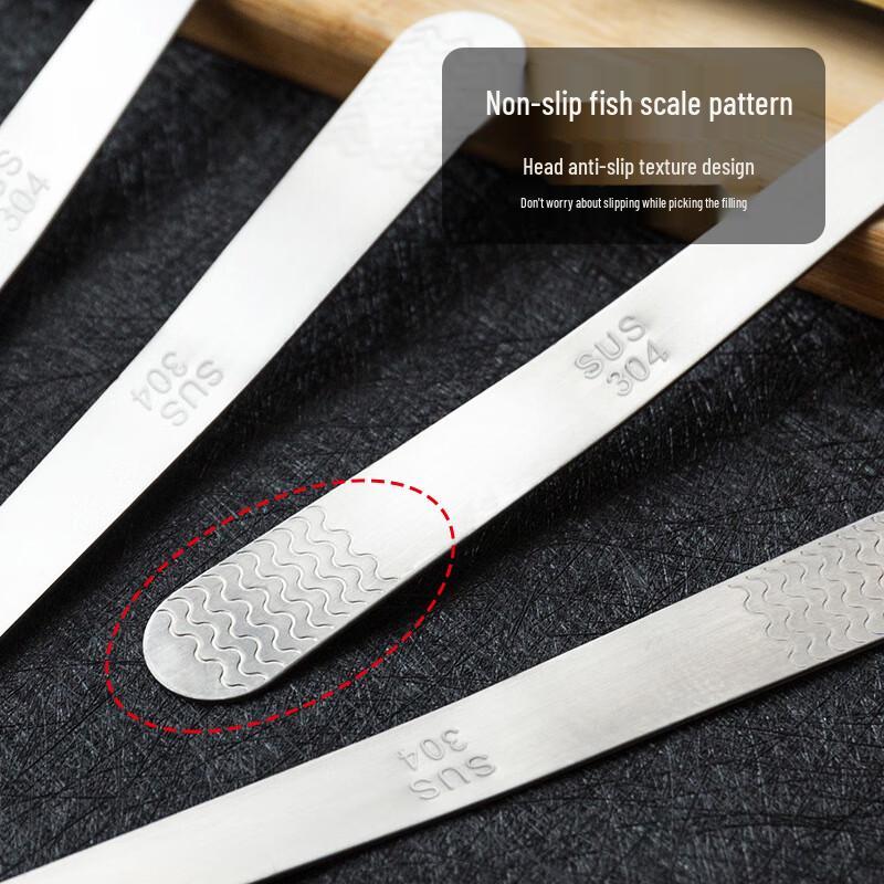 Food-Grade Stainless Steel Dumpling Filling Scoops (3-Pack)