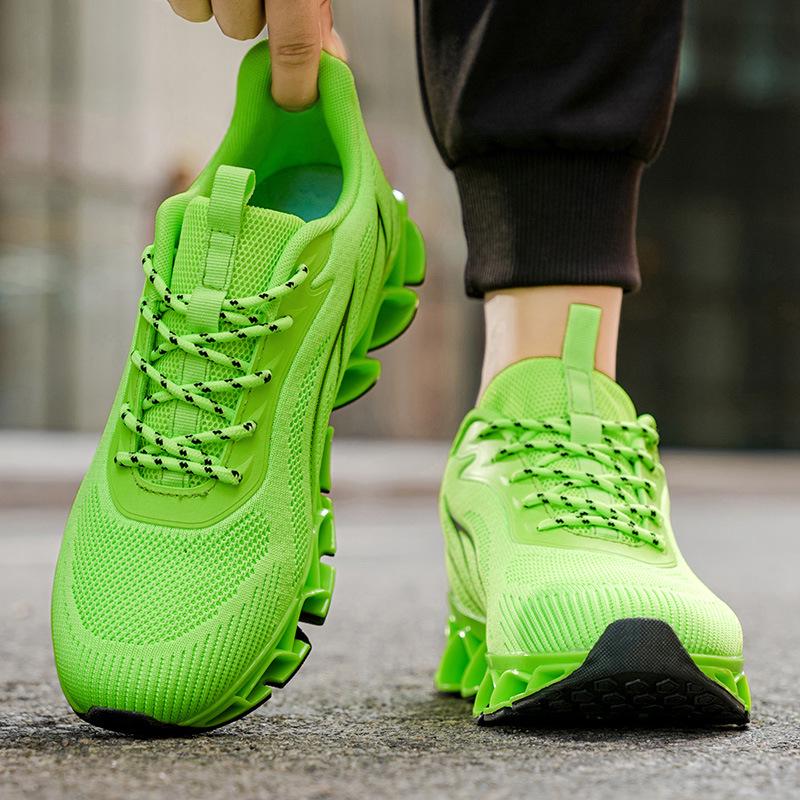 Pantofi de alergare cu lamă pentru bărbați 2025 toamnă - Plasă Flyknit, Respirabili, Mărimi mari, Adidași sport casual