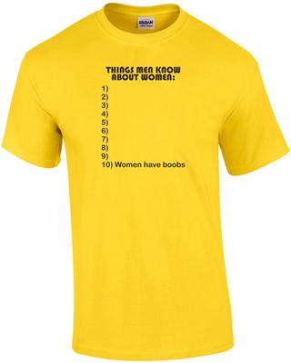 Dinge, die Männer über Frauen wissen T-Shirt