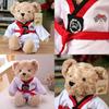 Wholesale Taekwondo Teddy Bear Plush Toy Martial Arts Gift With Logo Rose Velvet Filling 30cm