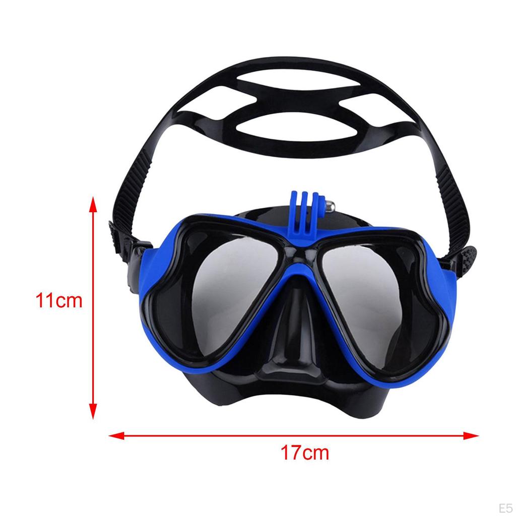Diving Mask Swimming Camera View Fits Perfectly Over Anti-Fog Goggles for