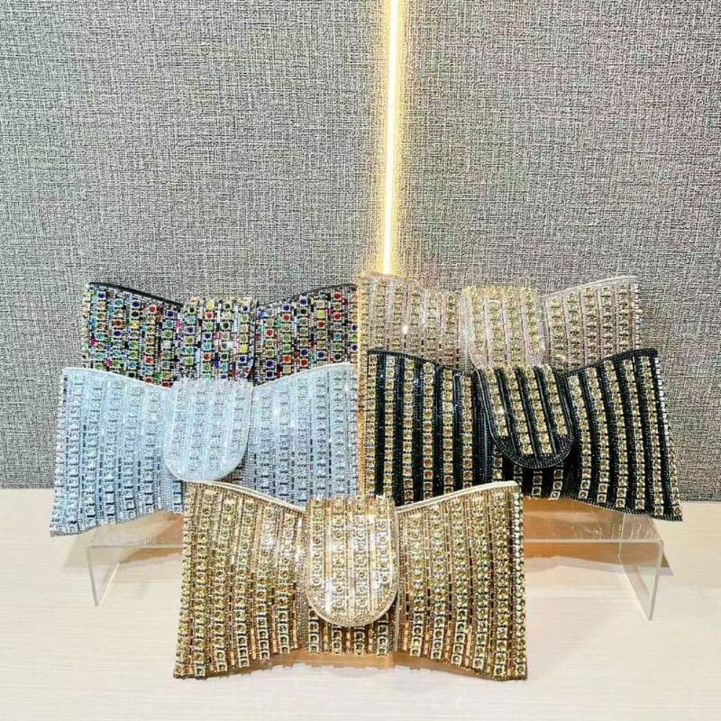 Fashion Handbag with Diamonds, Single Shoulder Crossbody Bag, Elegant Small Bag for Socialite Evening Events