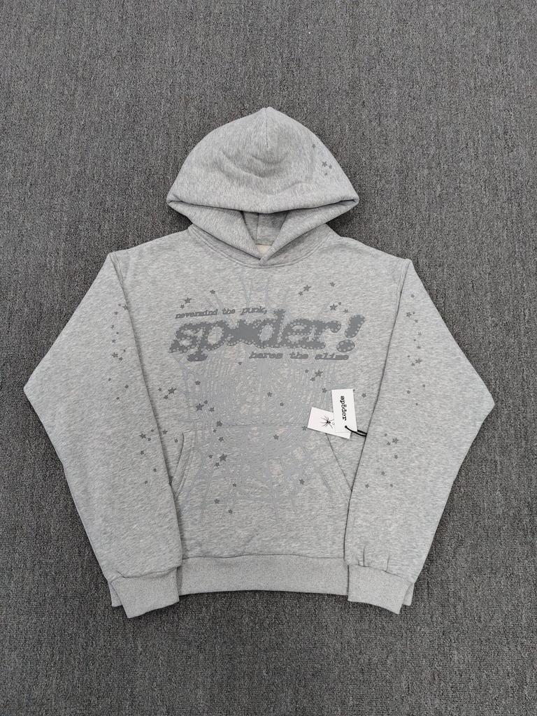 Spider Web Print Men's Heavyweight Hoodie - Trendy, Loose Fit with Plus Velvet