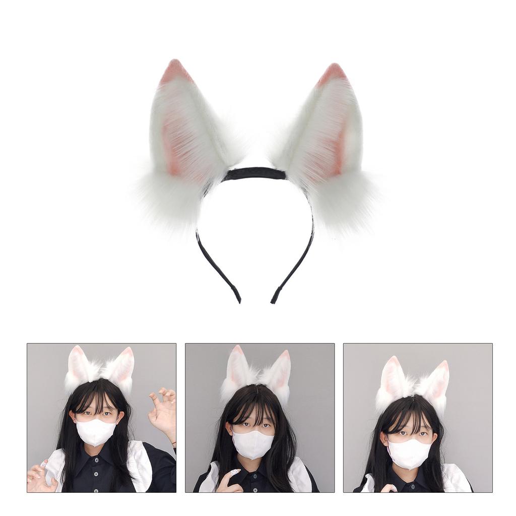 Adult Teens Cosplay Foxes Ear Shape Headband Electric Moving Ear Hair Hoop Makeup Rechargeable Cosplay Headpieces
