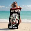 Personalized customized proof beach towel with AFC Ajax logo pattern - soft, absorbent,quick-drying,perfect