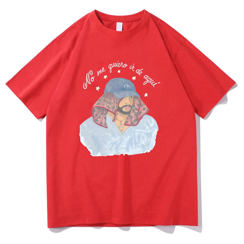 DTMF Merch No Me Quiro Tee Bad Bunny Graphic T Shirts Men's Clothing Creative Design Fashion T-shirts Unisex Cotton Short Sleeve