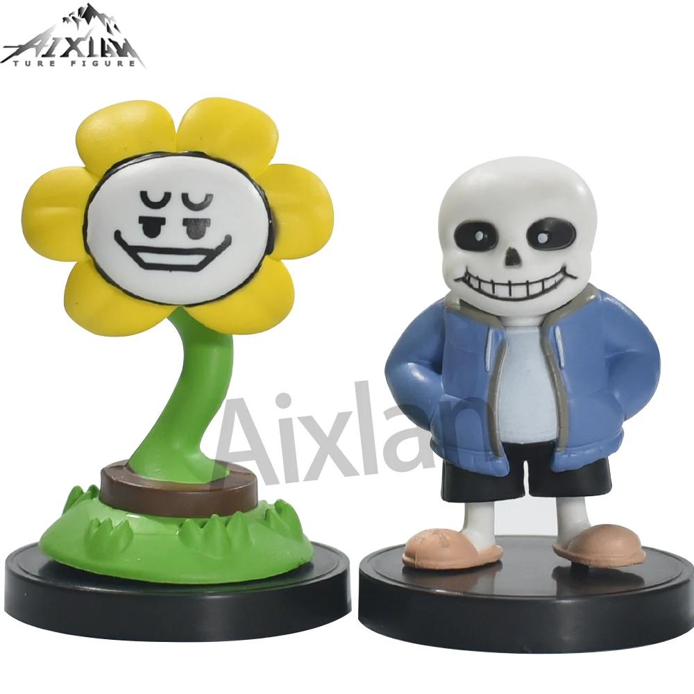 Aixlan UNDERTALE Figure Flowey Sans Q Version PVC Action Figure Amine Birthday Gift Collectible Figurine