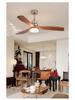 Bauhaus Mid-Century Silent Solid Wood Smart Ceiling Fan Light for Living Room/Bedroom