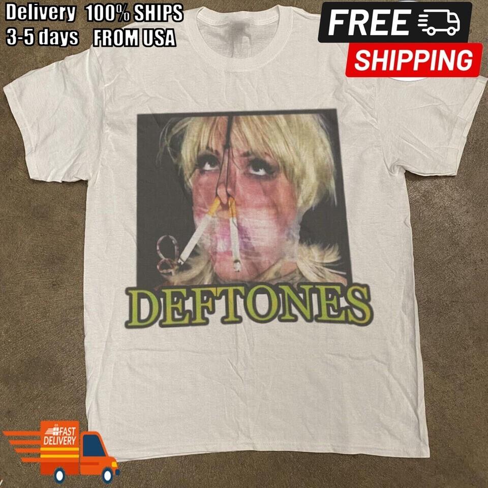 Vtg Deftones Band Music Tour Heavy Cotton White Unisex Full Size Shirt AA752 S