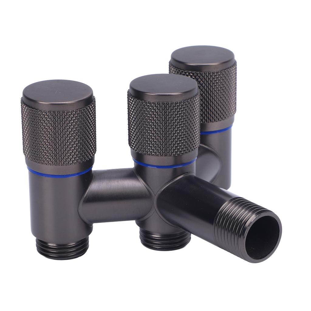 Trädgårdsslangfördelare 1 Inlopp 3 Utlopp G12in Hangänga Mässing Platsbesparande Vattenkranfördelare