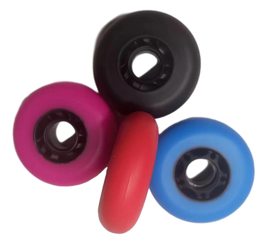 YSMLE Hot Sale 76MM Slalom Freestyle Wheels High Elastic PU Hockey Wheels for Inline Skate Wheels Can Be Customized with Logo