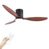 Walnut Ceiling Fan with Light and Remote Control, Variable Frequency, for Living, Dining, or Bedroom Spaces with ABS Blades.
