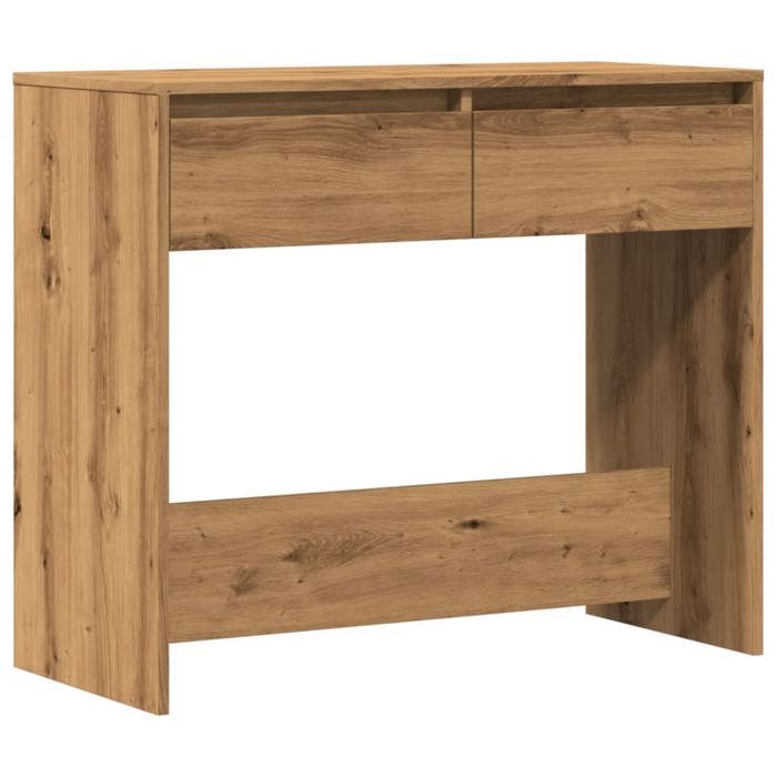 VidaXL Table console chêne artisanal 89x41x76,5 cm bois d'ingénierie, table d'entrée, table sous miroir, table d'appoint, 856775