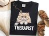 Persian My Therapist T-Shirt, Cute Mental Health Cat Tee
