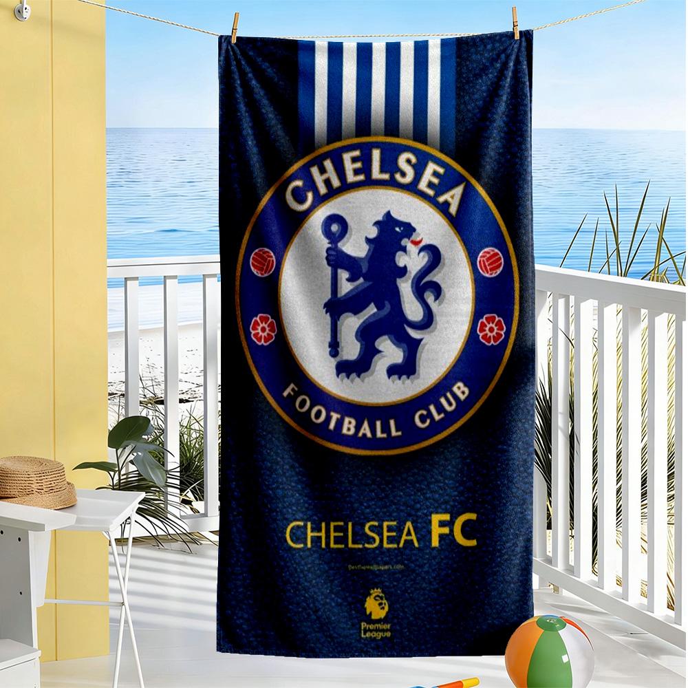 Chelsea Fc Football Player Beach Towel Super Soft Absorbent Comfortable Lightweight Suitable for Swimming, Gym, Camping, Yoga Vacation