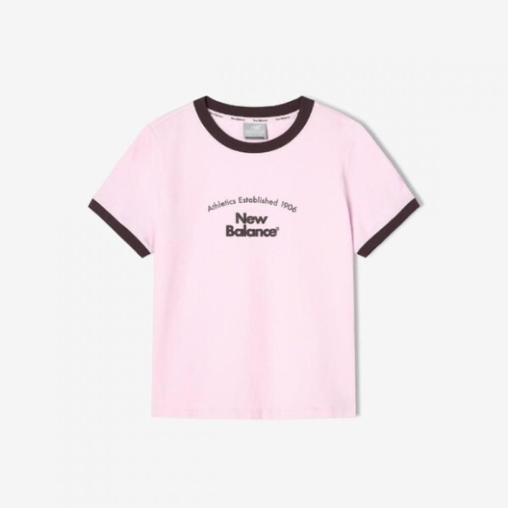 

New Balance Women Ringer T shirT Pink Nbnef2w512 25 NBNEF2W51225/L