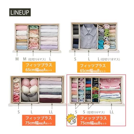 Tenma Storage Box Cloth Fits Fabric Series Seiton Box 5 Piece Set Fits Plus Compatible with 75cm Width B Set Ivory S: Approximately 9 X 33 X 11cm 2