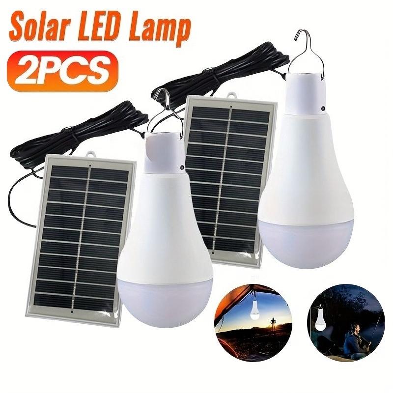 LED Campinglampe, USB-Aufladung, tragbarer Outdoor-Haken, Solarpanel, Notfall-Handlampe, Zeltleuchte, geeignet für Wandern, Angeln, Stromausfälle