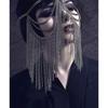 Fashion Head Chain Masquerade Mask Punk Tassels Face Chain Party Mask Headwear Chain Jewelry Gift for Women Girls
