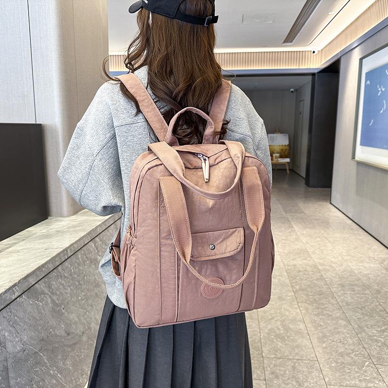 Schoolbag Fashionable Korean Version of College Student Schoolbag Computer Bag New Versatile Large-capacity Backpack Simple Commuter Tote Bag