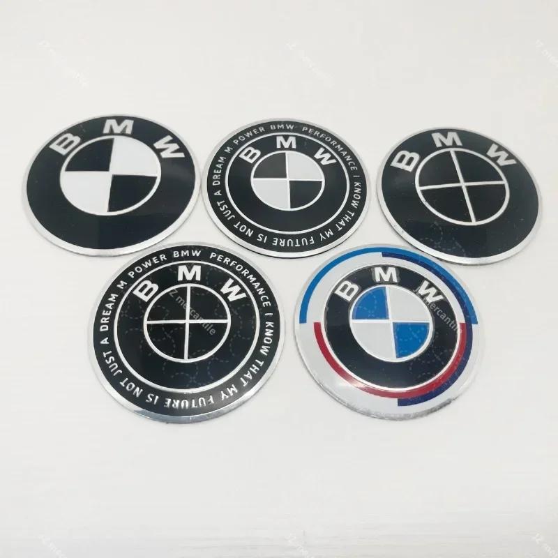 4Pcs 70mm wheel hub center cover sticker. Suitable for BMW 5/7/8 series and M models, aluminum alloy hub badge patch accessories