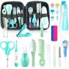 Baby Grooming Kit for Boys Girls Safety Newborn Nursery Essentials Grooming Set Gift for First-time Parents, Green 26 In 1
