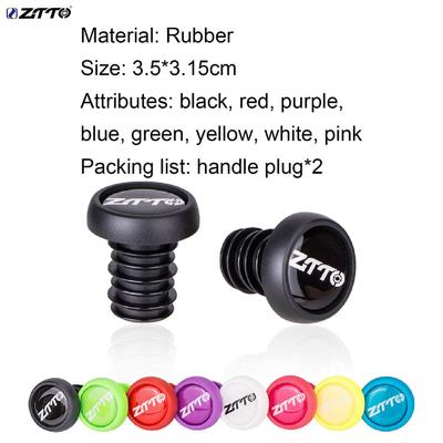 ZTTO Tappi terminali per manubrio per bicicletta in gomma colorata da 2 pezzi per MTB da strada per mountain bike