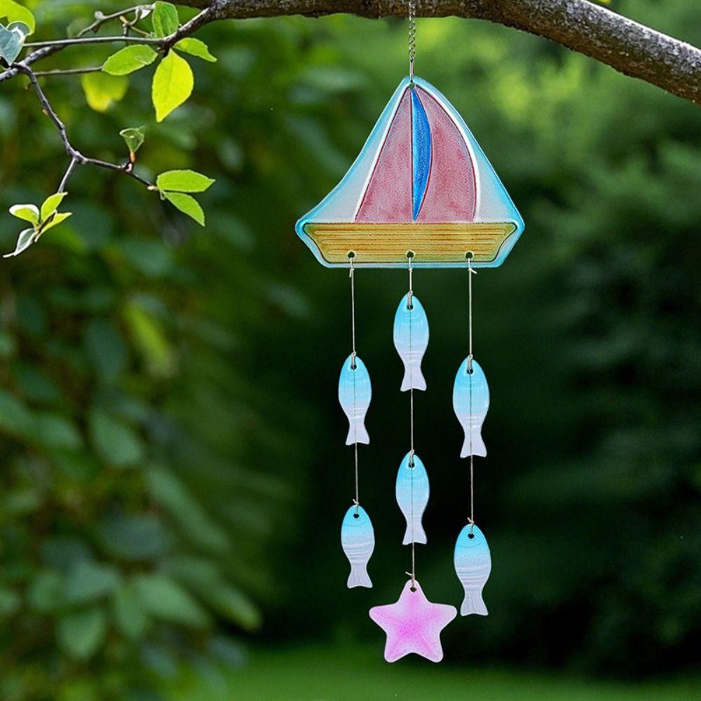 Colorful Wind Chime Novelty Hanging Pendant Garden Decor Sun Catcher Blessing