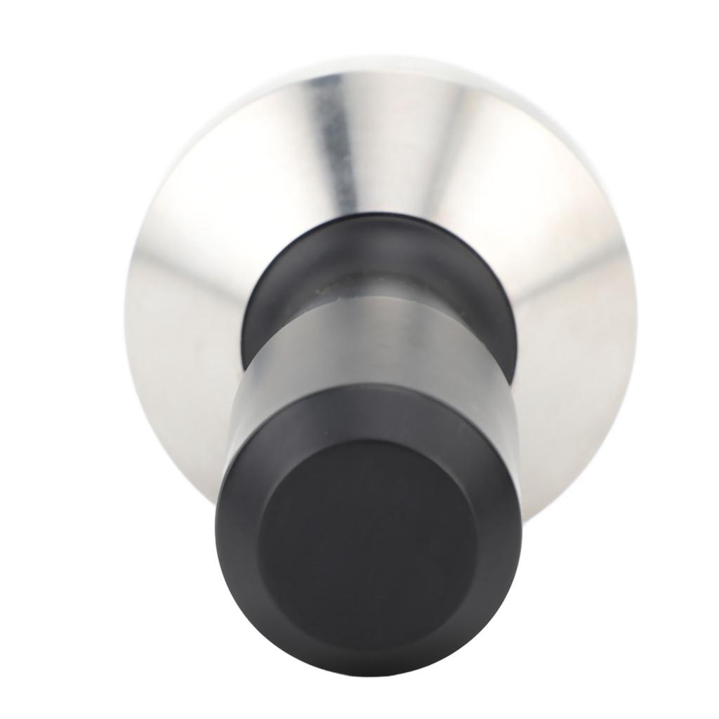 58mm Kaffeetamper Ergonomischer Griff Edelstahl Siebträger Tamper Zubehör für Kaffeemaschine Schwarz