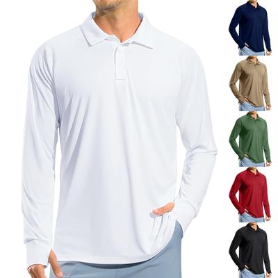 Men's Raglan Long Sleeve Golf Shirt UPF 50+ Lightweight Shirt