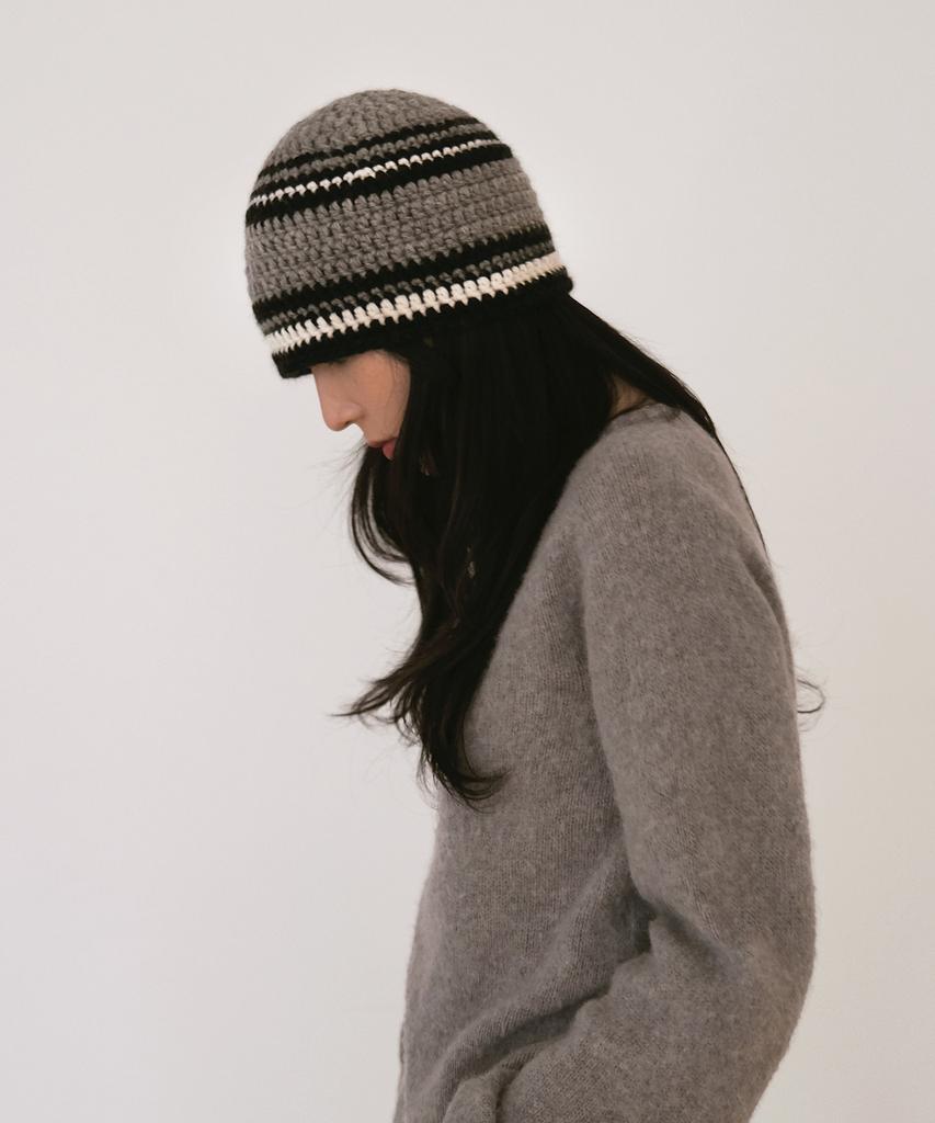 Andobaihaendeu Puff Hat Night Grey