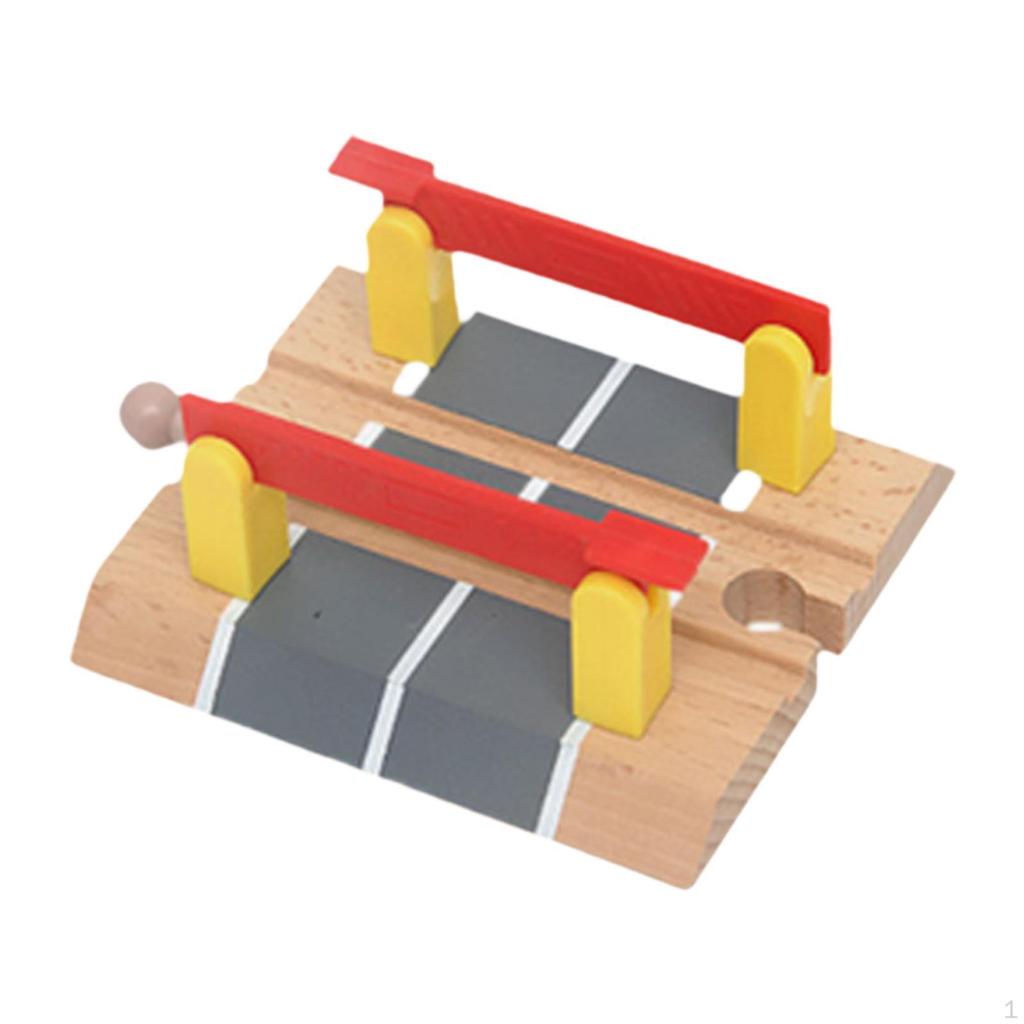 Creative Wooden Train Playset with Road and Railway Components